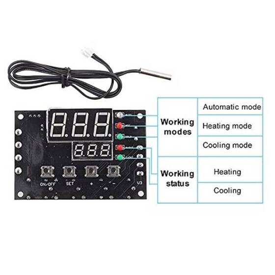 XH-W1504 TEC Yarı İletken Soğutucu Termostat Otomatik Sabit Sıcaklık Kontrol Cihazı Bit Kontrol Modülü - 6