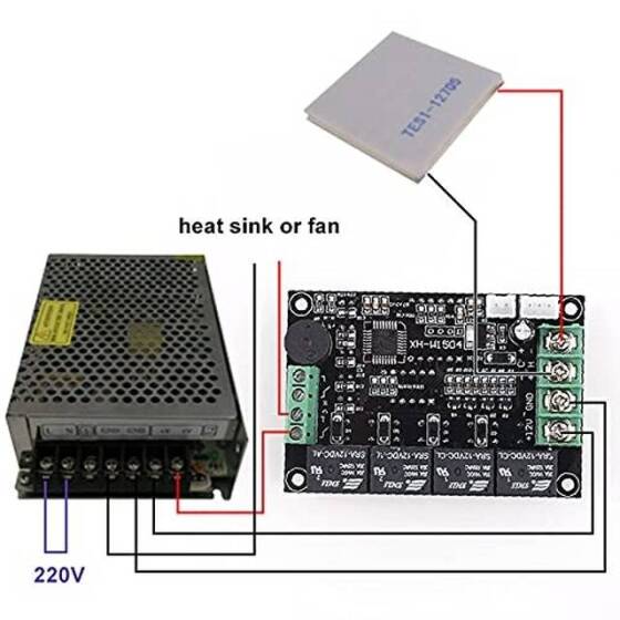 XH-W1504 TEC Yarı İletken Soğutucu Termostat Otomatik Sabit Sıcaklık Kontrol Cihazı Bit Kontrol Modülü - 8