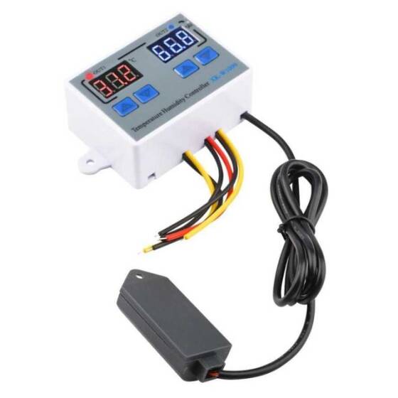 XK-W1099 220V Sıcaklık ve Nem Ölçer Ekranlı Röle Modülü - Termostat - 1