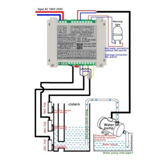 XKC-C352-3P Temassız Su Seviyesi Kontrol Modülü - Röle Çıkışlı - 3