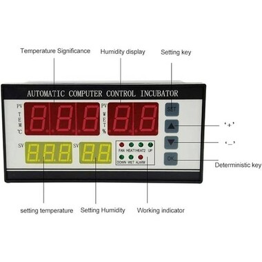 XM-18 110V Kuluçka Termostatı Yüksek Doğruluk Otomatik Kontrol Sistemi Yumurta Torna Kuluçka Makinesi Sıcaklık Nem Kontrolörü Çift Devre Kartlı - 4