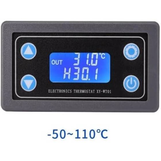 XY-WT01 Dijital Sıcaklık Kontrol Cihazı Led Ekran Isıtma Soğutma Regülatörü Termostat Anahtarı 0.5m Kablolu - 3
