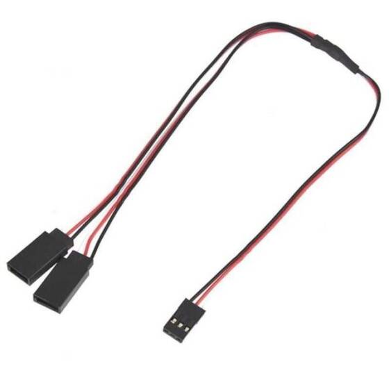 Y Tipi Servo Kablosu 60cm - 1JR Erkek 2 Futaba Dişi - 1