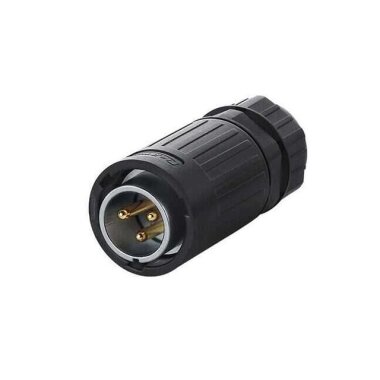 YA-20-C03PE-01-001 3 Pin Su Geçirmez Konnektör - Erkek - 1