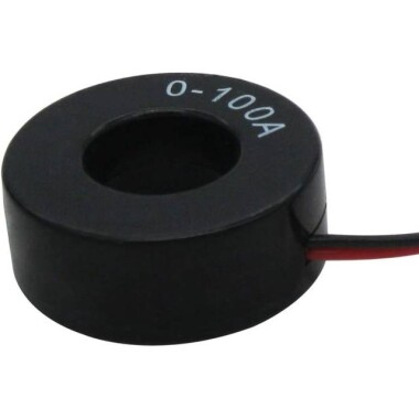 Yeşil 0-100A 22mm AD16-22DSA Yuvarlak Kapaklı Trafolu LED Ampermetre - 5
