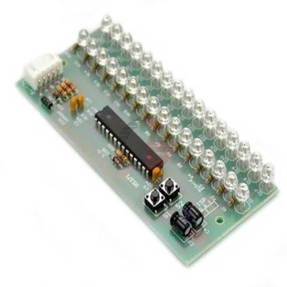 Yeşil DC8V-12V 16 Led Çift Kanallı MCU Ayarlanabilir Ekran Deseni Led Vu Metre Seviye Göstergesi Amplifikatör - 2
