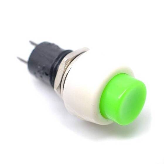Yeşil DS-450 10mm 2 Pin Kendinden Kilitli On-Off Push Buton - 2