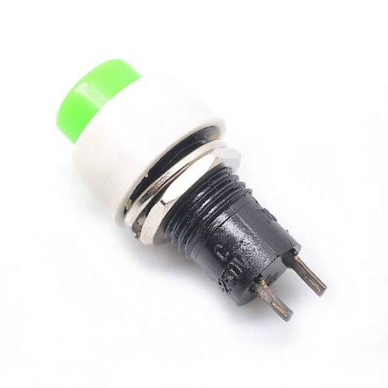 Yeşil DS-450 10mm 2 Pin Kendinden Kilitli On-Off Push Buton - 3