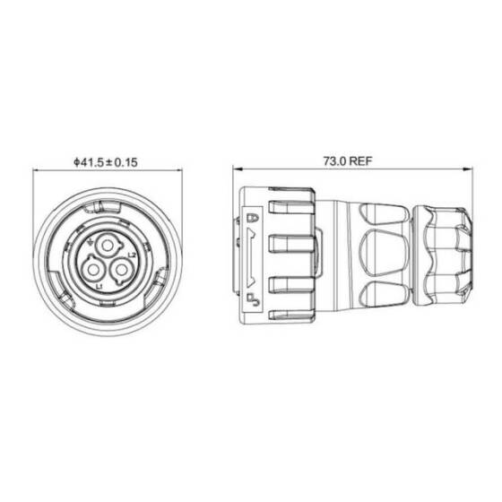 YM-24-C10PE-02-001A 10 Pin Su Geçirmez Konnektör - Erkek - 2