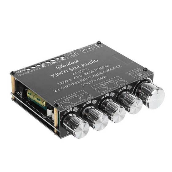 YS-S100L 2x50W + 100W Bluetooth 5.0 2.1 Kanal Amfi Modülü - 1