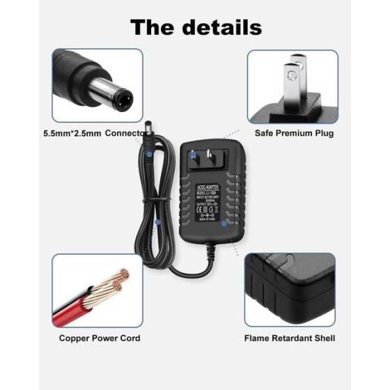 Yüksek Kaliteli Tam Amper 12V 1.2A Adaptör EU Fişli - 3