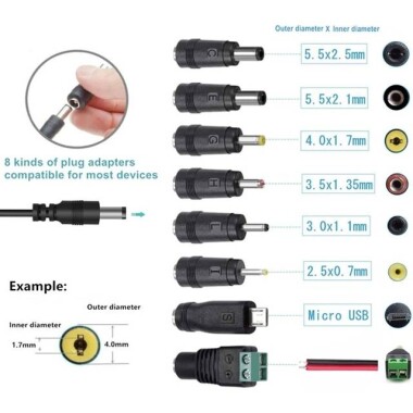 Yüksek Kaliteli Tam Amper 15V 1.5A Adaptör US Fişli - 2