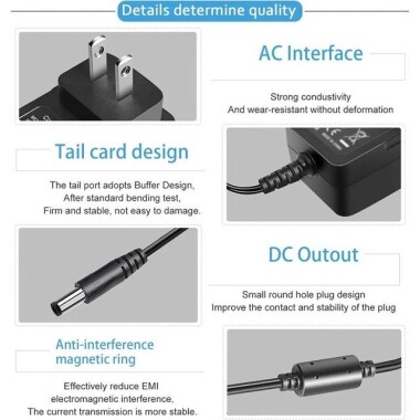 Yüksek Kaliteli Tam Amper 18V 1A Adaptör US Fişli - 4