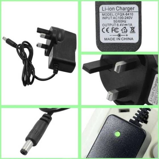 Yüksek Kaliteli Tam Amper 8.4V 500MA Lityum Pil Şarj Cihazı EU Fişli - 5