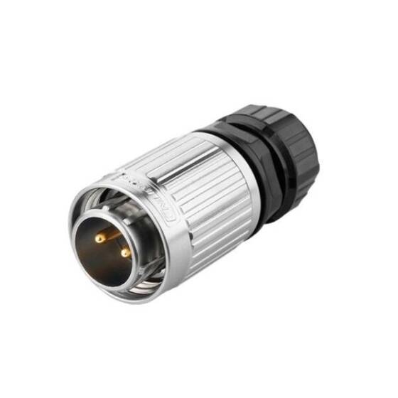 YW-20-C02PE-03-001 2 Pin Su Geçirmez Konnektör - Erkek - 1