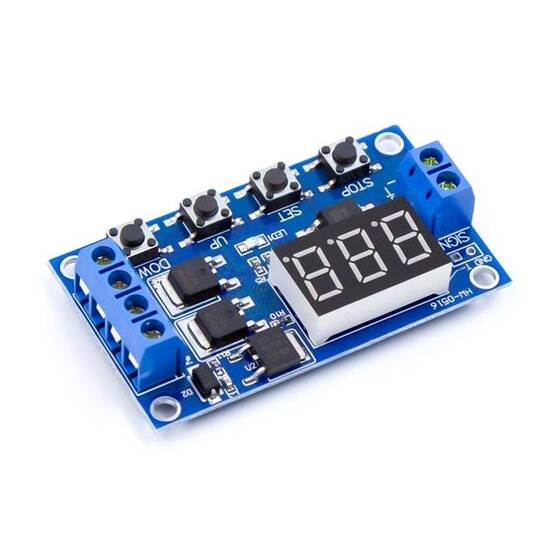 Zaman Ayarlayıcı Röle Modülü - Çift Mosfetli Kontrol Kartı 12V 24V - 11