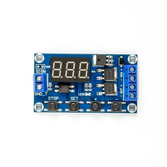 Zaman Ayarlayıcı Röle Modülü - Çift Mosfetli Kontrol Kartı 12V 24V - 6