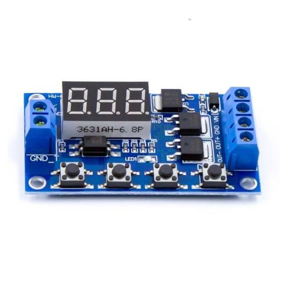 Zaman Ayarlayıcı Röle Modülü - Çift Mosfetli Kontrol Kartı 12V 24V - 10