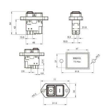 ZCD-02G 4 Pin Elektromanyetik Switch - 2