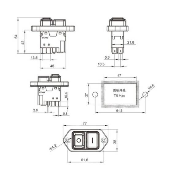 ZCD-02G 5 Pin Elektromanyetik Switch - 2