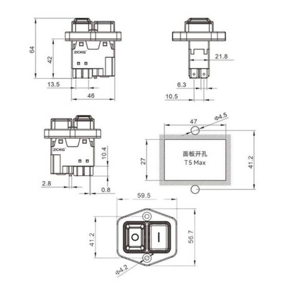 ZCD-02H 4 Pin Elektromanyetik Switch - 2