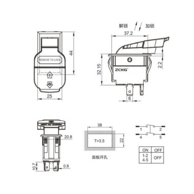 ZCK-01B 4 Pin Elektromanyetik Switch - 3
