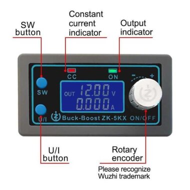 ZK-5KX 0.6-36V 5A Ekranlı Voltaj Düşürücü - Yükseltici Modül - 3
