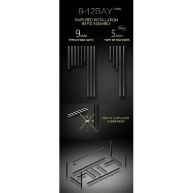 VEDDHA MINERCASE V4C 8-12GPU Alüminyum Alaşımlı İstiflenebilir Çerçeve - 3080/3090 Özel Uzatma Transfer Kartı x12 İle Boyut: 880X360X380mm - 4