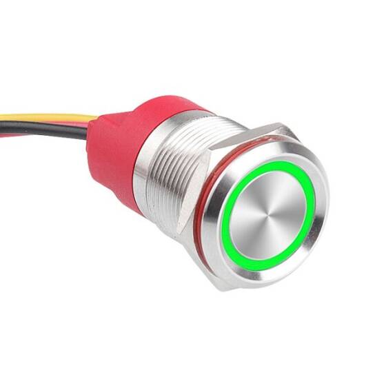 WD19T-P1-E 19mm Dokunmatik Touch Metal Buton - Yeşil - 1