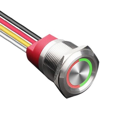 WD22T-P1-E 22mm Dokunmatik Touch Metal Buton - Çift Renk - WDELE