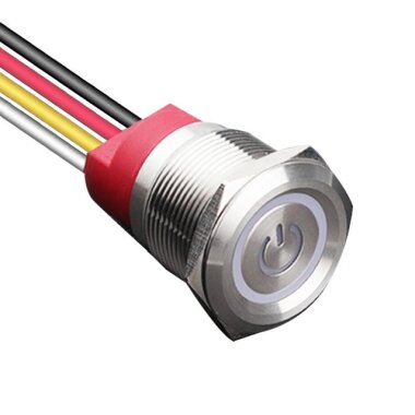 WD22T-P1-EC 22mm Dokunmatik Touch Metal Buton - Beyaz - WDELE