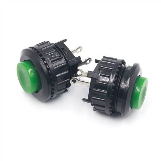 Yeşil DS-500 2 Pin 14mm Anlık Kendini Sıfırlamalı Push Buton - Normalde Kapalı - 1