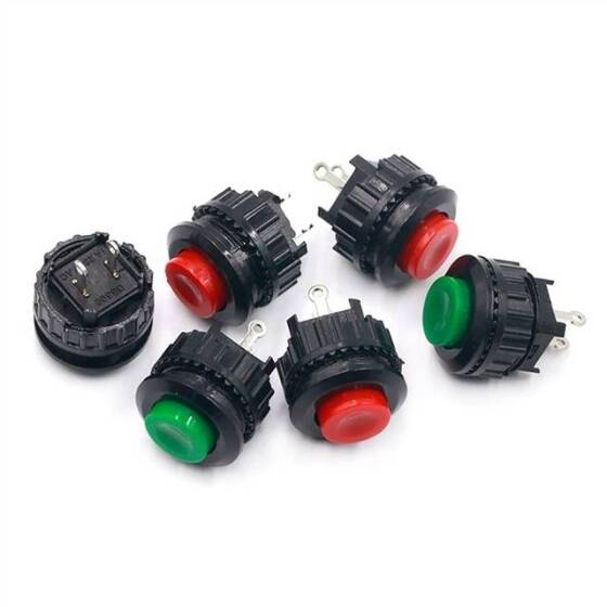 Yeşil DS-500 2 Pin 14mm Anlık Kendini Sıfırlamalı Push Buton - Normalde Kapalı - 4