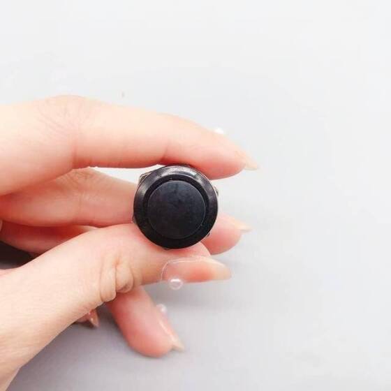 Yeşil R13-507 16mm 2 Pin Anlık Kendini Sıfırlama Yuvarlak Kapaklı Basmalı Düğme Anahtarı - 2