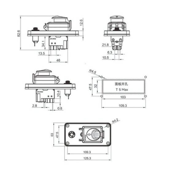 ZCD-02BL 4 Pin Elektromanyetik Switch - Kutulu - 3