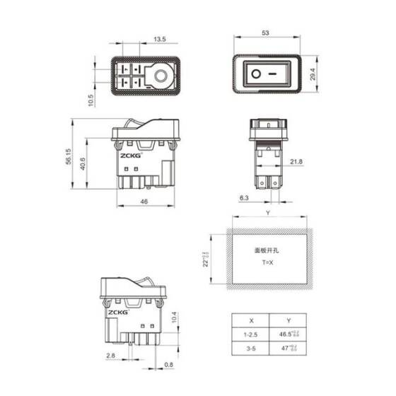 ZCD-02C 5 Pin Elektromanyetik Switch - 2