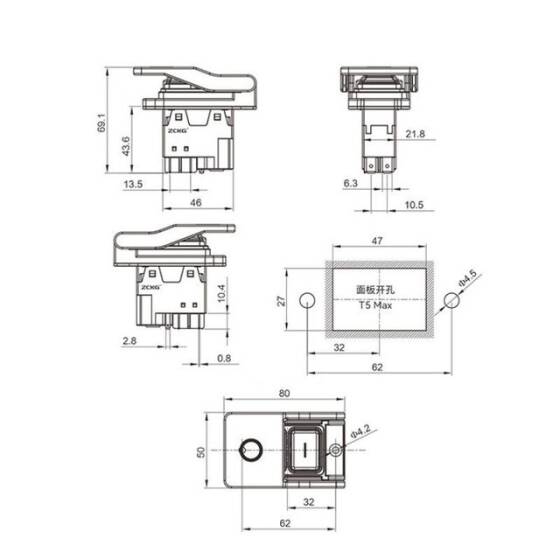 ZCD-02D2 4 Pin Elektromanyetik Switch - 2