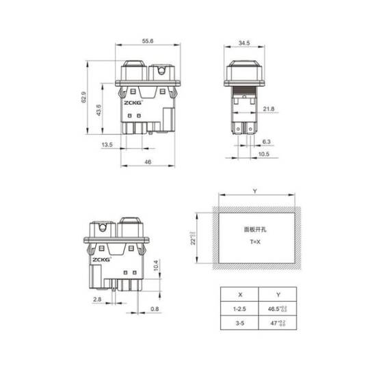 ZCD-02E 5 Pin Elektromanyetik Switch - Su Geçirmez Kapaklı - 2