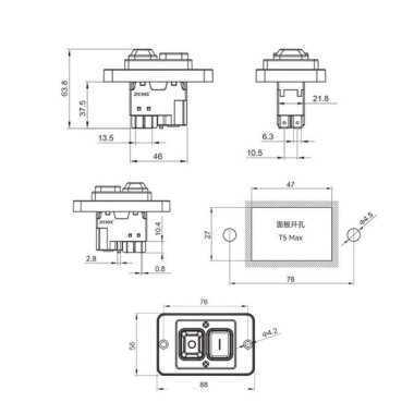 ZCD-02F 4 Pin Elektromanyetik Switch - Kutulu - 3