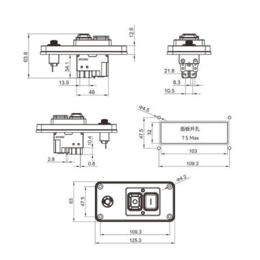 ZCD-02FL 4 Pin Elektromanyetik Switch - Kutulu - 3