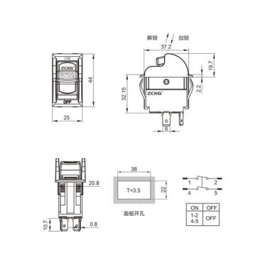 ZCK-01 4 Pin Elektromanyetik Switch - 2