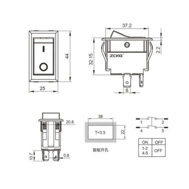 ZCK-01C 4 Pin Elektromanyetik Switch - 2