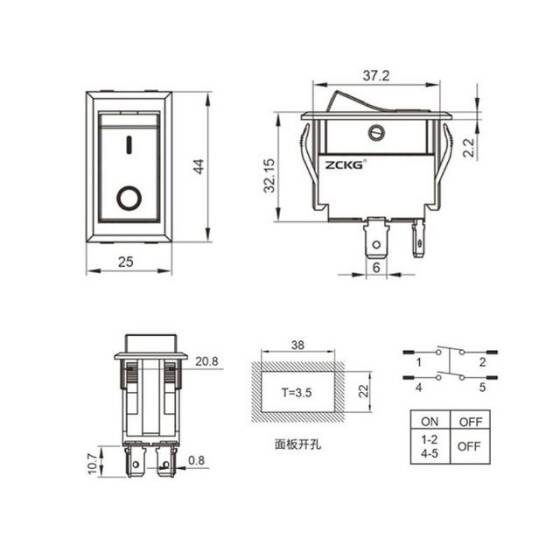 ZCK-01C 4 Pin Elektromanyetik Switch - 2