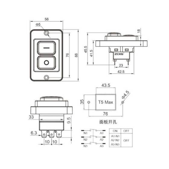 ZCK-02 6 Pin Elektromanyetik Switch - 2