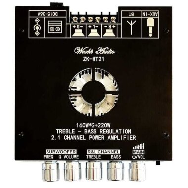 ZK-HT21 2x160W + 220W Bluetooth 5.0 2.1 Kanal Amfi Modülü TDA7498E - Görsu Elektronik